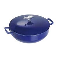 staub 珐宝 汤锅(28cm、4.56L、铸铁、深蓝色)