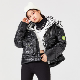 Semir 森马 女士短款羽绒服 10-7821113030 黑 XS