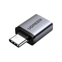 UGREEN 绿联 US270 无挂绳 OTG转接头 Type-C转USB-A 深空灰 两个装