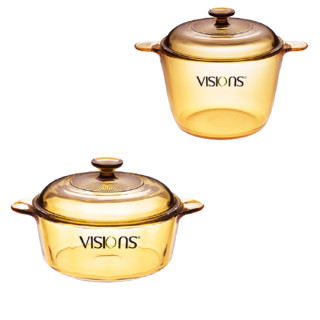 VISIONS 康宁 晶彩系列 VS22+VS35 锅具套装 2件套(玻璃、黄色)
