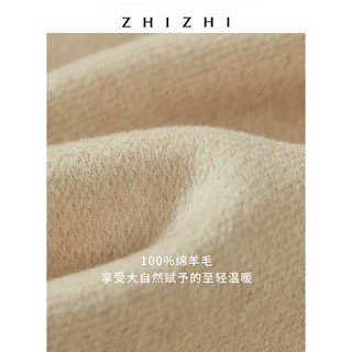 ZHIZHI致知 木 兰花 毛呢外套女小个子2021年秋冬新款羊毛呢子短款