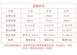 婴儿肚兜秋冬厚款纯棉新生宝宝红春秋冬季护肚围全棉儿童男女腹围（59cm(小号（0-2个月）四季款) 、甜心鼠baby）