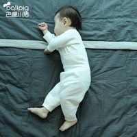 宝宝保暖衣套装秋冬新生婴儿儿衣服冬季男童女童加厚儿童内衣睡衣(肩开-白色、73cm(73码【推荐身高69-75cm】) )