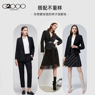 G2000女装初秋高端商务西装外套西服职业通勤短款黑色休闲小西装