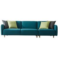 ZUOYOU 左右家私 DZY5038 北欧布艺沙发 四人位 深海蓝