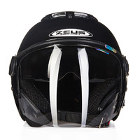 ZEUS 瑞狮 202FB 摩托车头盔 半盔 珍珠黑色 XL码