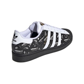 adidas ORIGINALS Superstar 中性休闲运动鞋 FV2820 黑色/白色/金金属 35.5