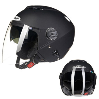 zeus 瑞狮 202fb 摩托车头盔 半盔 弹性黑色 xl码