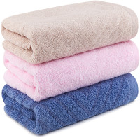 SANLI 三利 毛巾 3条 33*74cm 浅粉色+钢蓝色+浅棕色