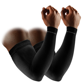 MCDAVID 迈克达威 跑步骑行户外护具篮球排球速干排汗压缩护臂8837（V(XL）、碳灰/荧黄（两只装））