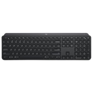 logitech 罗技 MX Keys 108键 2.4G蓝牙 双模无线薄膜键盘 深灰色 单光