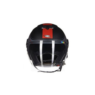 ZEUS 瑞狮 202FB 摩托车头盔 半盔 哑光黑红色 XXXL码
