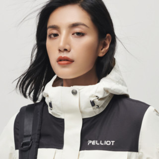 PELLIOT 伯希和 女子三合一冲锋衣 11740111 象牙白/曜石黑 XL