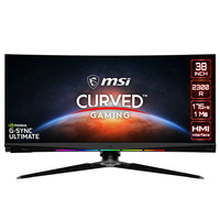 MSI 微星 MEG381CQR Plus 37.5英寸 IPS 曲面 G-sync 显示器 (3840*1600、175Hz、128.7%sRGB、HDR600、Type-C 15W)