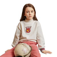 MQD 马骑顿 619430601 女童加绒卫衣 米白 140cm