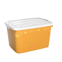 PLUS会员：FK 访客 收纳箱 衣服被子收纳箱特大号绿+橙 玩具储物搬家箱 打包塑料整理箱