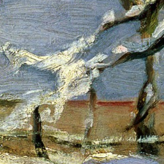 雅昌 克劳德·莫奈 Claude Monet《喜鹊》70x50cm 油画布 爵士黑实木框