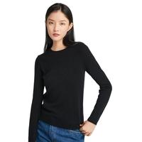 LENGKEORL 凌克 女士圆领毛衣 L324117059 黑色 L