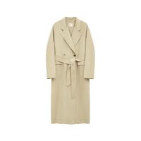 ZHIZHI 致知 女士羊毛长款大衣 ZZ21WW9002 暖沙色 S