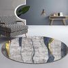 圆形地毯现代简约北欧吊篮垫圆形电脑椅垫转椅垫卧室床边地毯 圆-1 （水晶绒材质）直径80cm