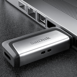 SanDisk 闪迪 SDDDC2-128G-Z46 USB 3.1 U盘 银灰色 128GB USB-A/Type-C双口