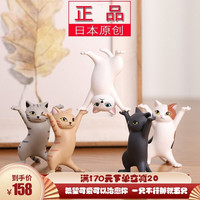 智汇 妖娆猫 日本网红猫咪笔架盲盒手办生日礼物送女生Qualia扭蛋可爱举笔猫办公室桌面摆件骚猫玩具 大学生礼物送女生女朋友闺蜜老婆创意全套5只猫 万物皆可举少女与喵