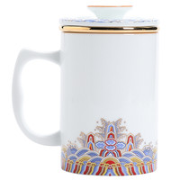 苏氏陶瓷 旭日东升 泡茶杯 360ml 白色