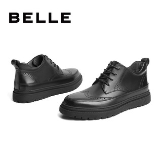 BeLLE 百丽 A0606DD1 加绒休闲皮鞋