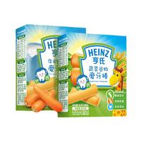 Heinz 亨氏 五大膳食系列 婴幼儿磨牙棒 牛奶味+蔬菜味 64g*2盒