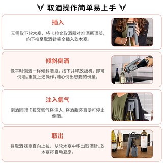 CORAVIN 卡拉文创新免开瓶初学者入手葡萄酒取酒器永恒系列三号SL取酒器 墨影灰