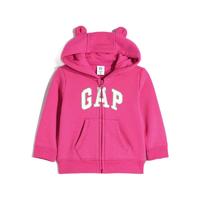 Gap 盖璞 618854 儿童抓绒运动卫衣 粉红色 59cm