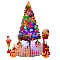 圣诞节装饰品桌面布置小仿真树套餐家用摆件迷你发光儿童diy型ins（1.8米【标准款】+30片围栏+树群）