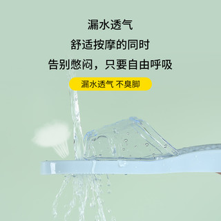 倍喜多网红按摩拖鞋浴室洗澡女夏室内家居防滑漏水情侣家用凉拖鞋（L码（适合41码-43码）的脚、北欧 灰）