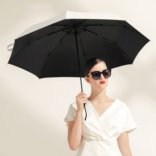 赛维纳太阳伞防晒防紫外线遮阳伞女三折黑胶晴雨两用伞折叠五折伞