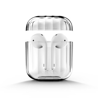 airpods2保护套透明苹果无线蓝牙耳机套ins全包软壳硅胶超薄新AirPods1盒子防丢绳防尘潮apple二代通用ipods（AirPods1代保护套【牛油果色】送防丢绳）