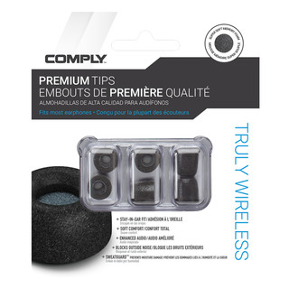 Comply TrulyWireless TW 真无线蓝牙耳机记忆慢回弹海绵耳塞套隔音耳套c套适用JABRA森海塞尔三星Gear IconX（TrueGrip™PRO丨剪版（1对）适合真无线耳机）