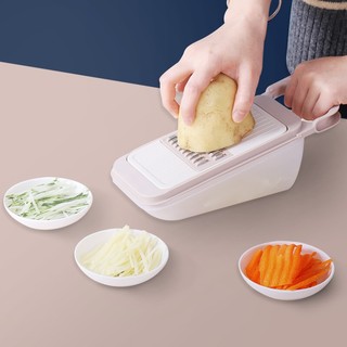 爱思得（Arsto）多功能切丝切菜器家用厨房土豆丝切片器双排刨丝器3刀片
