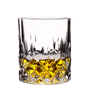 HYU威士忌酒杯水晶玻璃八角杯复古厚重啤酒杯子家用6只洋酒杯套装（【收藏加购买一送一】加厚尊享博林款水晶玻璃）