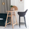 Ziinlife 吱音 拂袖吧台椅 家用酒吧椅咖啡厅酒吧靠背椅子北欧设计家具