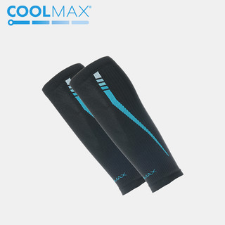 coolmax高弹骑行运动护腿男女篮球透气防护腿套跑步健身装备（M、黑色）