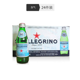 S.PELLEGRINO 圣培露 含气天然矿泉水玻璃瓶 250ml*24瓶/箱