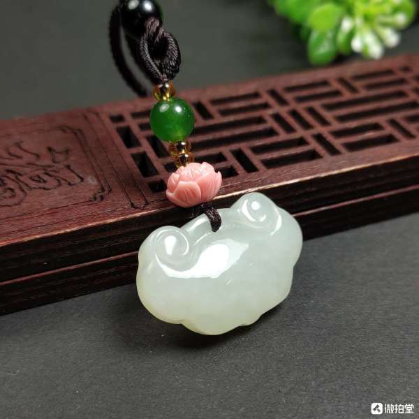 新疆和田玉如意富贵长命锁7227362mm