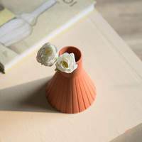 几致百褶裙花插北欧风简约花瓶艺术鲜花装饰摆件礼物客厅插花饰品（珍珠粉（中号））