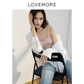 LOVEMORE无痕内衣女透气薄款无钢圈背心一体式透气防走光隐形文胸（M、黑色）