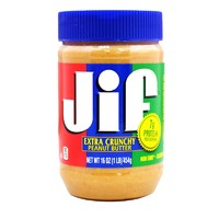 JIF 积富 美国进口 积富颗粒型花生酱（复合调味料） 面包酱拌面蘸料火锅调料早餐伴侣 454g