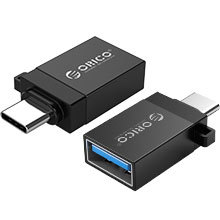 ORICO/奥睿科 Type-C转USB3.0手机转接头C口手机OTG线转换器适用于华为荣耀手机接U盘鼠标键盘转接线转接头（USB3.0:OTG转接头-闪耀银(送挂绳)）