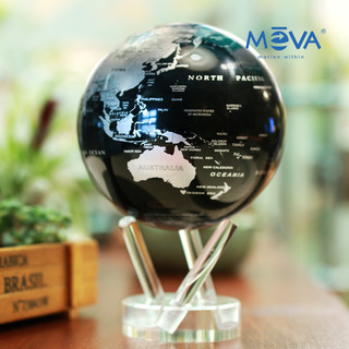 美国mova光能自转地球仪磁悬浮永动仪创意礼品办公室客厅装饰摆件（中文政区蓝色8英寸（光能自转））