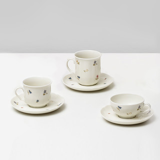 seltmann德国欧式咖啡杯套装礼盒马克杯女牛奶杯子陶瓷杯茶杯家用（18件套（230ml咖啡杯*6、15cm杯垫*6、25cm平盘*6））