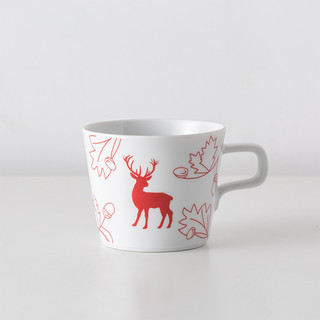 SeltmannWeiden圣诞礼物德国咖啡套装家用餐具盘子圣诞驯鹿礼品（灰色咖啡垫盘  17.5cm）