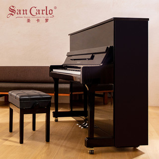 圣卡罗120EX立式钢琴88键专业考级初学家用练习静音系统演奏进口（120EX、官方标配）